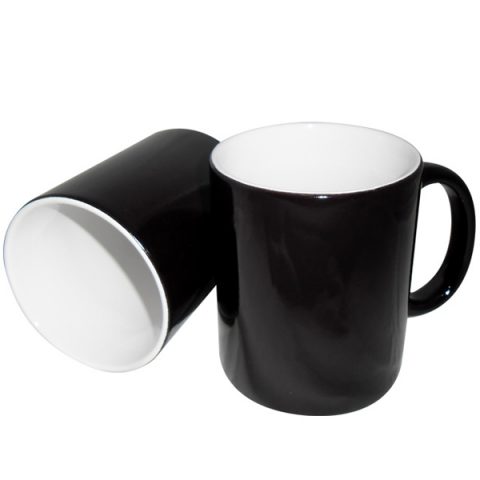 Brinde caneca cerâmica mágica 325ml personalizada.