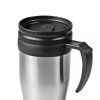 Brinde caneca revestida em aço inox 410ml personalizada.