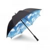 Brinde guarda-chuva automático preto com forro-de ceu 100 personalizado