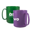 Brinde caneca plástica metalizada 400ml personalizada.