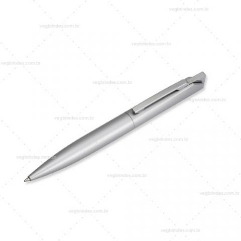 Brinde caneta esferográfica com pen drive personalizado.