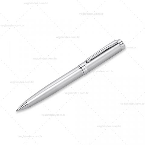 Brinde caneta esferográfica em metal personalizada.