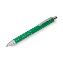Brinde caneta esferográfica retrátil em metal personalizada.