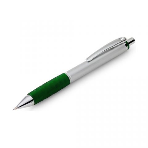 Brinde caneta esferográfica semimetal personalizada.