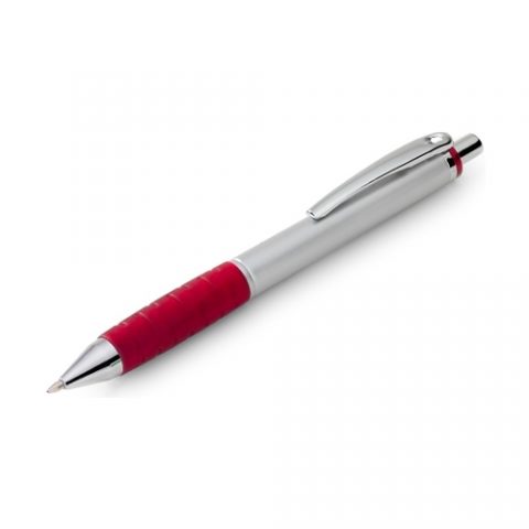 Brinde caneta esferográfica semimetal personalizada.