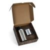 Brinde conjunto squeeze 600ml e caneca 200ml em aço inox personalizado.