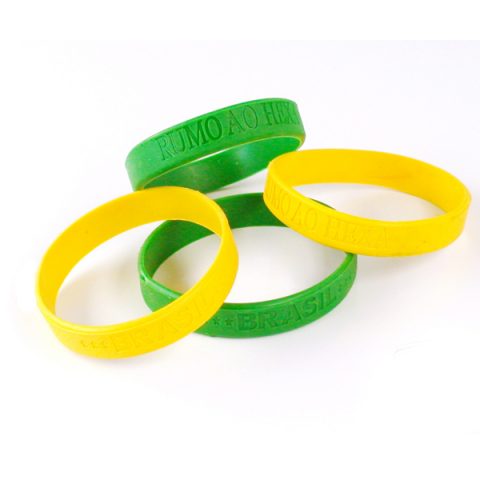 Brindes pulseiras emborrachadas personalizadas.