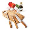 Brindes kit churrasco em bambu 4 peças personalizado.