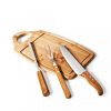 Brindes kit churrasco em bambu 4 peças personalizado.