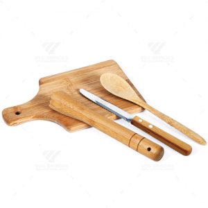 Brindes kits caipirinha em bambu 4pçs personalizados.