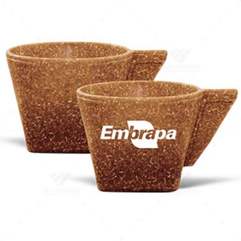 Brindes Xícaras Ecológicas Fibra de Madeira 50ml Personalizadas.