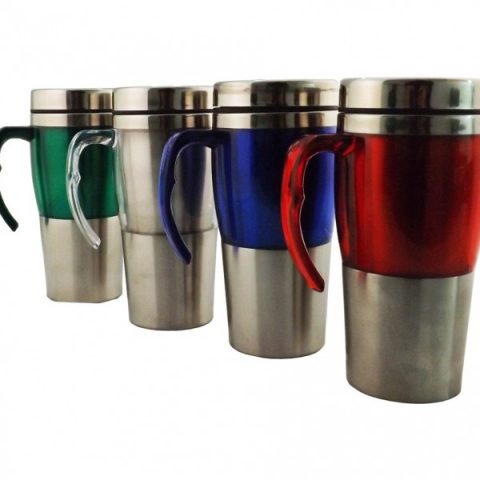 Brinde caneca inox 500 ml personalizada.