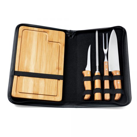 Brinde kit churrasco 6pçs personalizado.