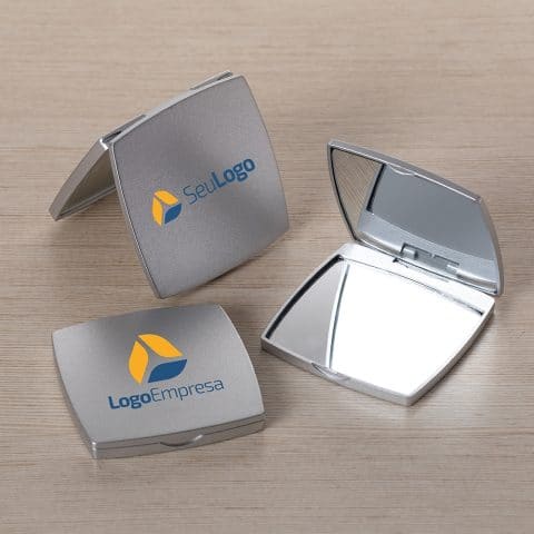 Brinde Espelho Plástico Duplo Sem Aumento Personalizado_Veg Brindes Curitiba.