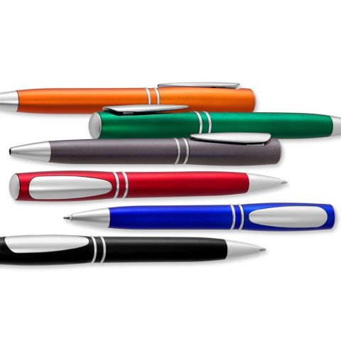 Brinde caneta esferográfica semimetal personalizadas.
