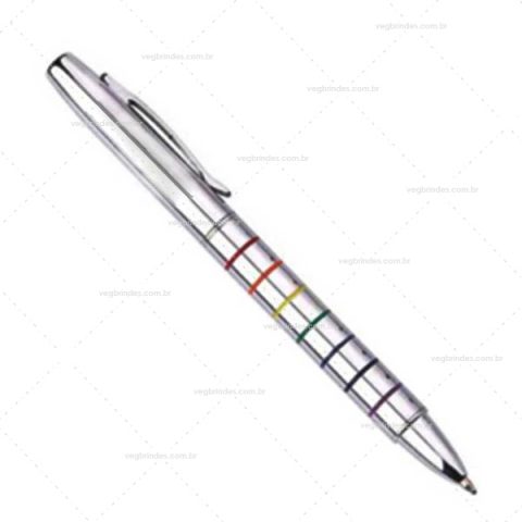 Brinde caneta executiva em metal personalizada.