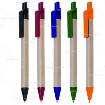 Brinde caneta ecológica reciclada personalizada.