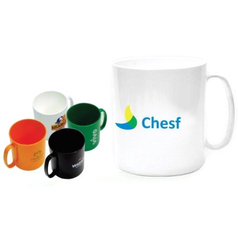 Brindes canecas plásticas 400ml personalizadas.