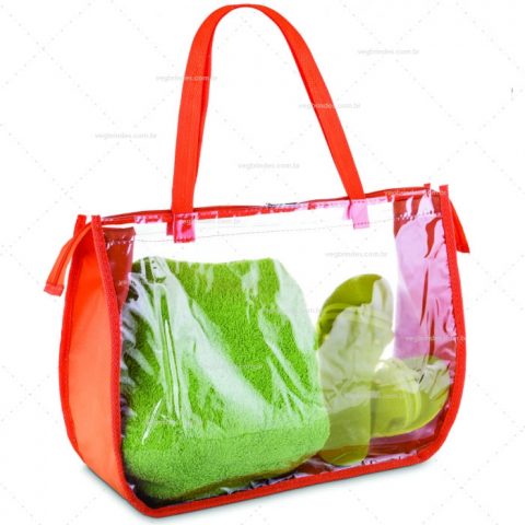 Brinde bolsa de praia em PP personalizada.