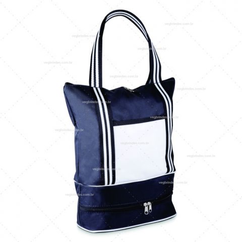 Brinde bolsa de praia em nylon personalizada.