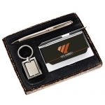 Brindes porta cartões e acessórios 3pçs personalizados.