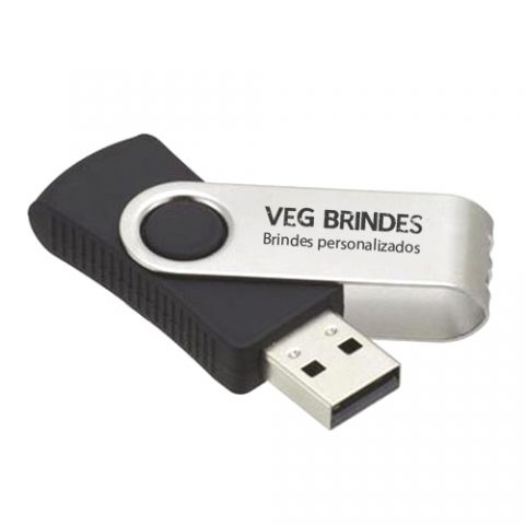 Brindes pen drives giratórios RM personalizados.