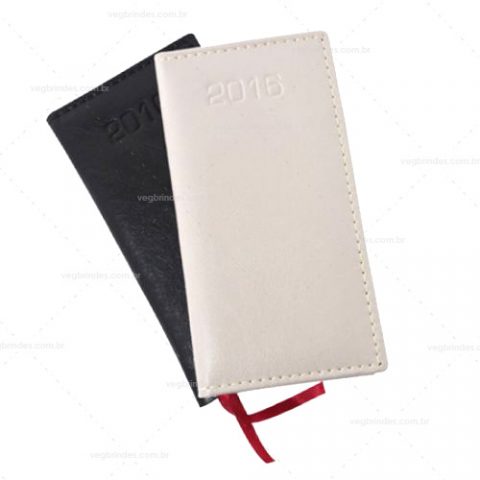 Brindes agendas de bolço personalizadas.