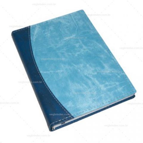 Brindes agendas diárias capa em couro sintético personalizadas.