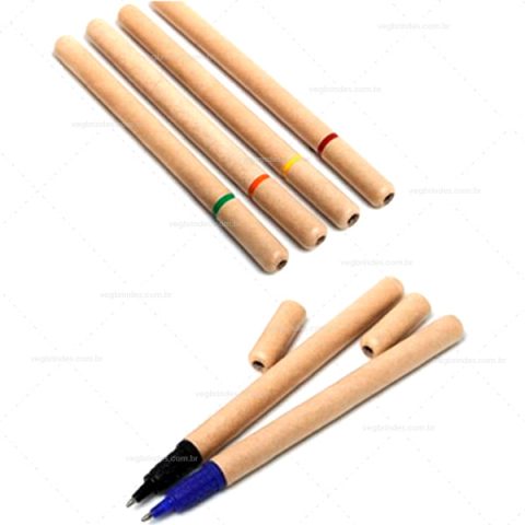Brindes canetas ecológicas personalizadas.