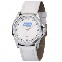 Brindes relógios pulseira couro personalizados.