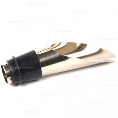 Brindes corta-gotas em inox personalizados.