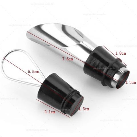 Brindes corta-gotas em inox personalizados.