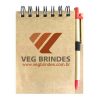 Brindes blocos de notas ecológicos com caneta personalizados.