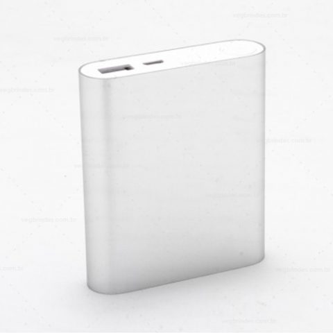 Brindes carregadores portáteis power bank personalizados.