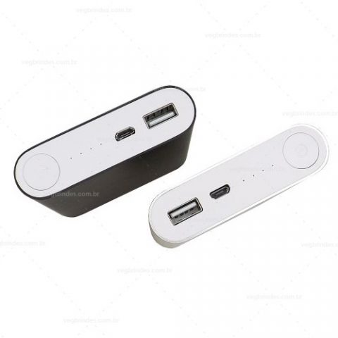 Brindes carregadores portáteis power bank personalizados.