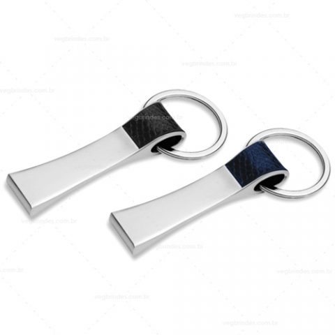 Brindes chaveiros metal couro personalizados.
