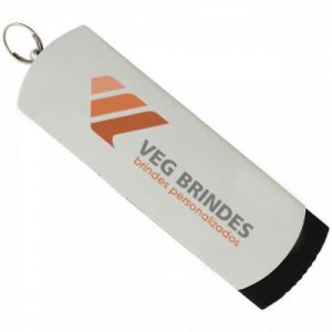 Brindes pen drives giratórios personalizados.