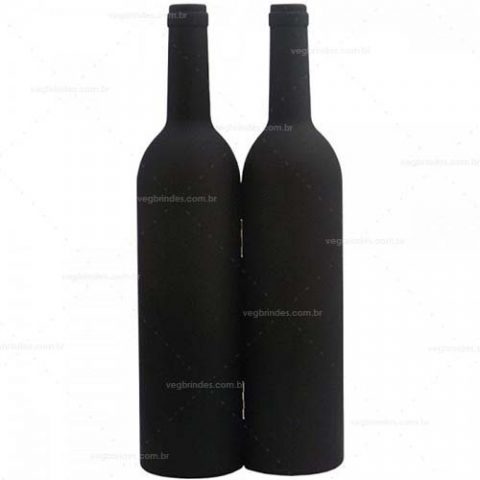 Brindes kits vinho garrafa 3pçs personalizados.