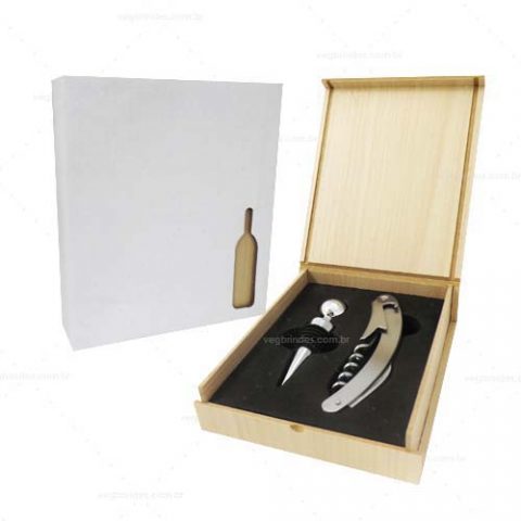 Brindes kits vinho 2pçs personalizados.