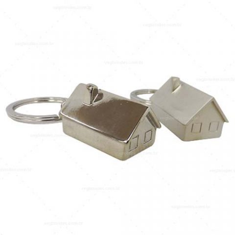 Brindes chaveiros metal casinha personalizados.