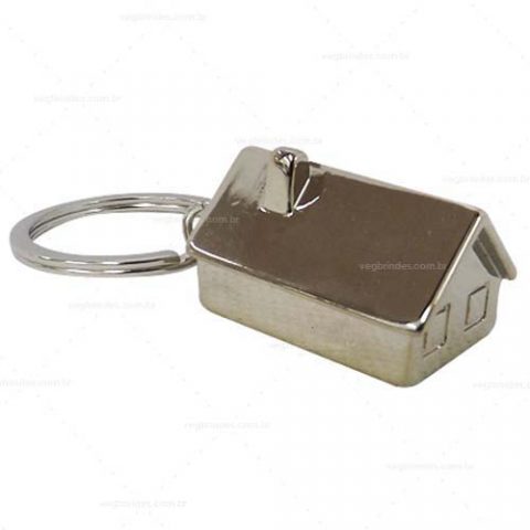 Brindes chaveiros metal casinha personalizados.
