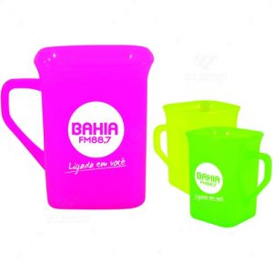 Brindes Canecas Plásticas Neon 250ml Personalizadas.