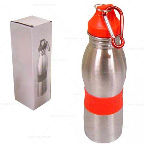 Brindes squeezes inox 600ml personalizados.