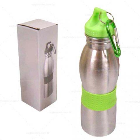 Brindes squeezes inox 600ml personalizados.