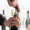 Brindes acessórios para vinho com caixa em papelão rígido preto 5pçs personalizados.