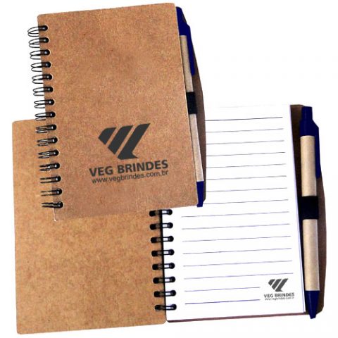 Brindes blocos de notas ecológicos personalizados.
