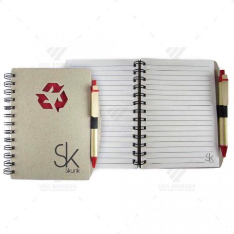 Brindes blocos de notas ecológicos personalizados.