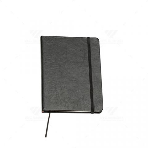 Brindes cadernetas moleskine 21x14,6cm personalizadas.