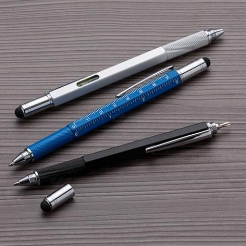 Brindes canetas metal multifunções personalizadas.