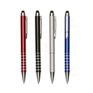 Brindes canetas semimetal touch personalizadas.